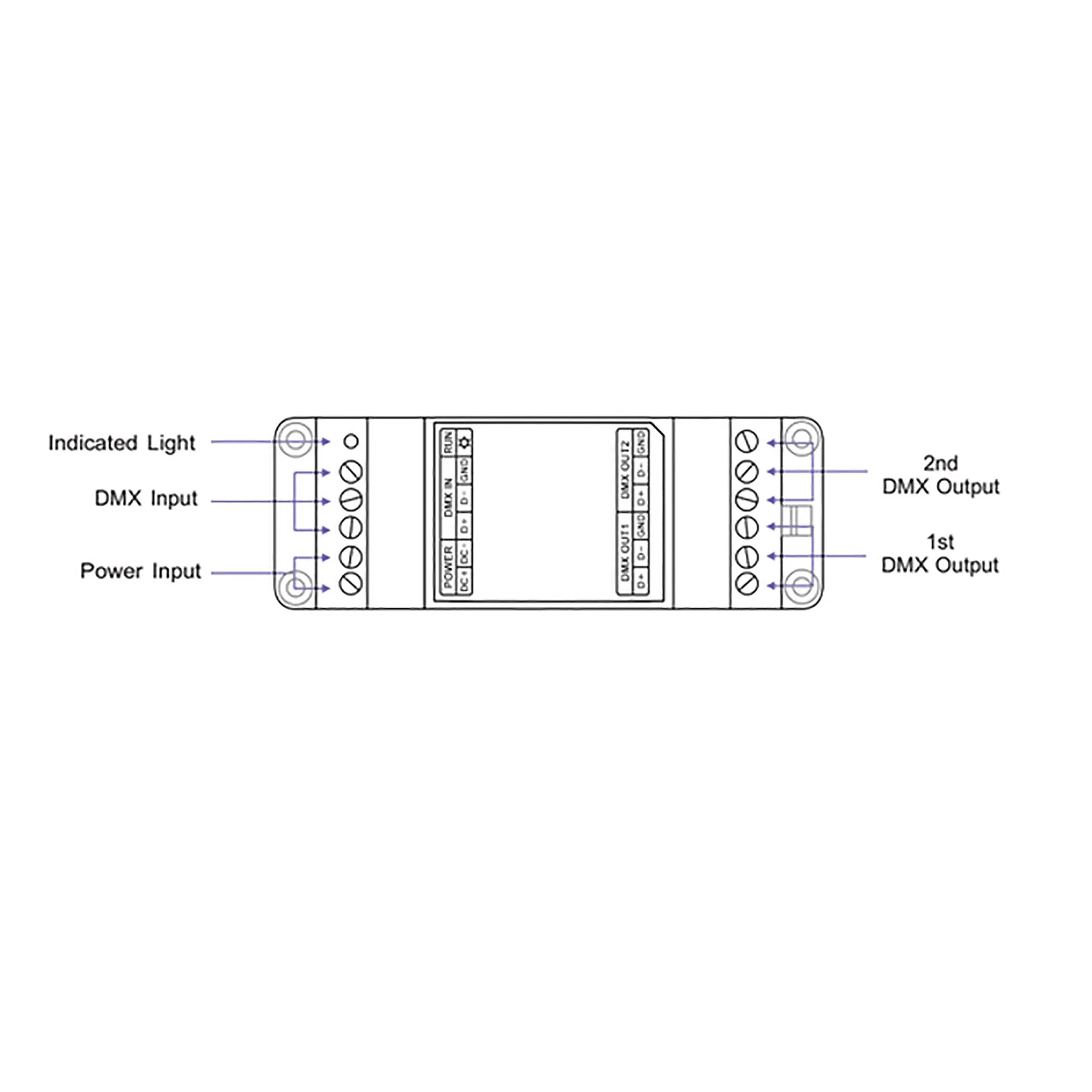 DMX Signal Amplifier DIN-121  LTECH DMX Controller